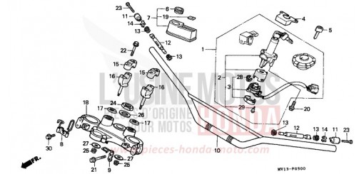 ROHRGRIFF/OBERE BRUECKE XRV750M de 1991